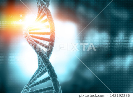 DNA strand on science background DNA strand on science background 142192286