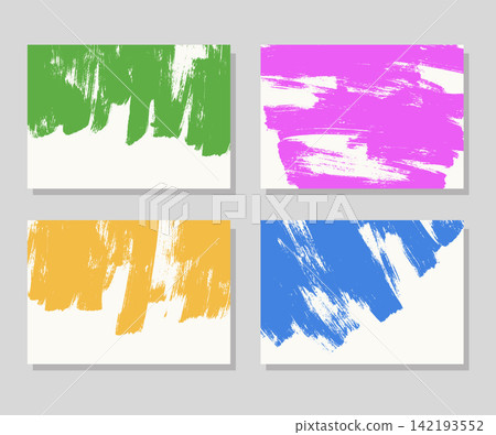 Colorful grunge brush stroke abstract backgrounds set vector Colorful grunge brush stroke abstract backgrounds set vector 142193552
