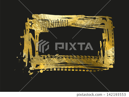 Luxury gold grunge abstract frame textured vector Luxury gold grunge abstract frame textured vector 142193553