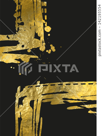 Luxury gold grunge abstract frame textured vector Luxury gold grunge abstract frame textured vector 142193554