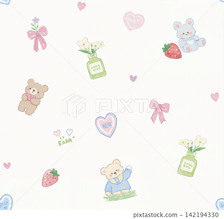 Large set of soft pastel baby floral and cute nursery seamless pattern swatches Large set of soft pastel baby floral and cute nursery seamless pattern swatches 142194330