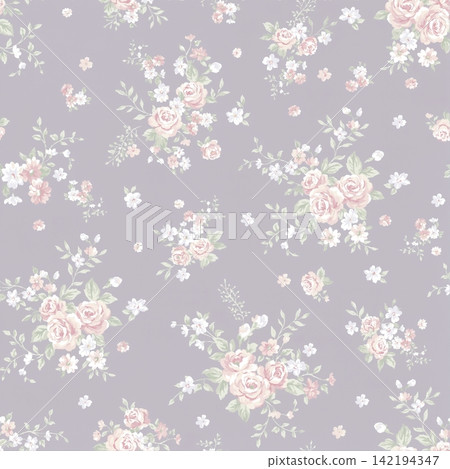 Large set of soft pastel baby floral and cute nursery seamless pattern swatches 142194347