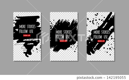 Black ink brush stroke on white background. Black ink brush stroke on white background. 142195055