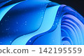 3d Abstract technology background with futuristic flowing wavy glass layered on black background. 142195559