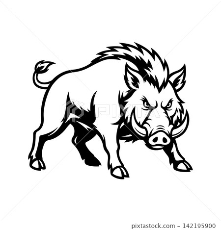 boar mascot logo illustration vector design template simple and modern style boar mascot logo illustration vector design template simple and modern style 142195900
