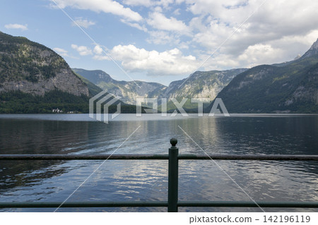 On the shore of Lake Hallstattersee in Hallstatt On the shore of Lake Hallstattersee in Hallstatt 142196119