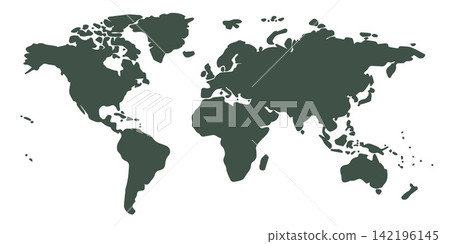 Vector isolated illustration of a world map.' 142196145
