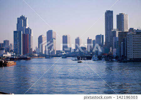 View from Takeshiba Pier / Sumida River View from Takeshiba Pier / Sumida River 142196303