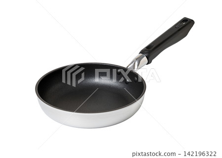 PNG image of a 20cm non-stick frying pan cut out. PNG image of a 20cm non-stick frying pan cut out. 142196322