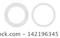 Radial Circle Dots Patterns for Decorative Round Frames. 142196345
