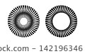 Set of Radial Rotation Circle Design Elements. 142196346