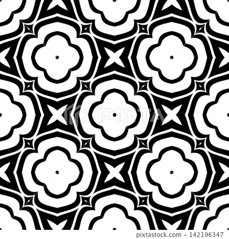 Abstract Seamless Geometric Black and White Pattern. Abstract Seamless Geometric Black and White Pattern. 142196347