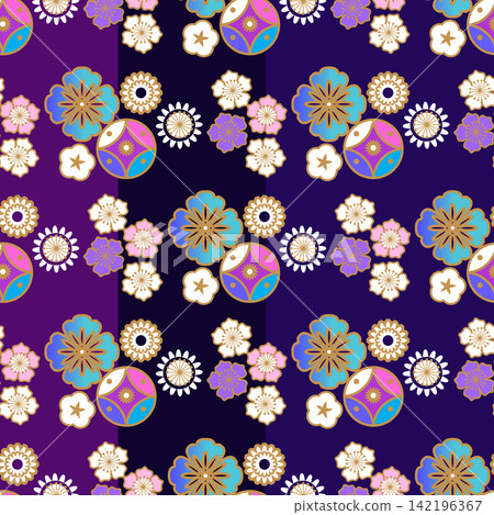 Art japanese modern seamless pattern flowers for vintage kimono, fabric, paper, wallpaper, cover Art japanese modern seamless pattern flowers for vintage kimono, fabric, paper, wallpaper, cover 142196367