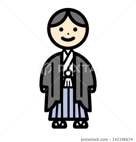 Male with haori and hakama 142196674