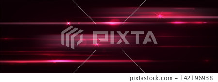 Pink light beams streak across dark background Pink light beams streak across dark background 142196938