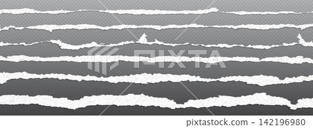 Ripped paper strips with torn edges, frame border Ripped paper strips with torn edges, frame border 142196980