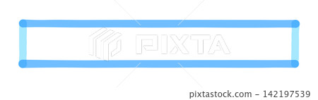 Simple hand-drawn blue and light blue line frame - Stylish horizontal heading frame material using color marker pens Simple hand-drawn blue and light blue line frame - Stylish horizontal heading frame material using color marker pens 142197539