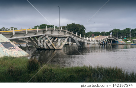 La Barra Undulating Bridge Punta Del Este Dramatic Sky Clouds La Barra Undulating Bridge Punta Del Este Dramatic Sky Clouds 142197574