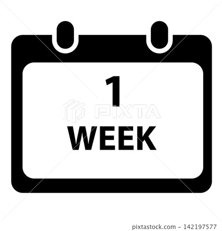 Calendar week icon. Weekly calendar sign. Seven day calendar week symbol. flat style. Calendar week icon. Weekly calendar sign. Seven day calendar week symbol. flat style. 142197577