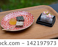 Delicious Japanese sweets 142197973