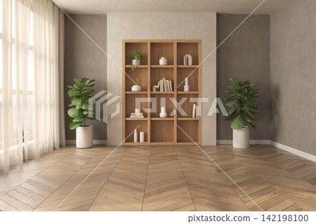 Mid century style conceptual dopamine interior room 3d illustration Mid century style conceptual dopamine interior room 3d illustration 142198100