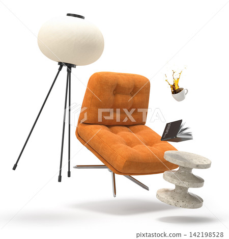 Zero gravity white interior living room Zero gravity white interior living room 142198528