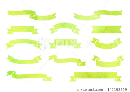 Watercolor ribbon set 142198539