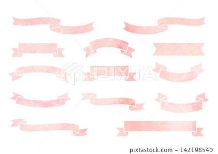 Watercolor ribbon set Watercolor ribbon set 142198540