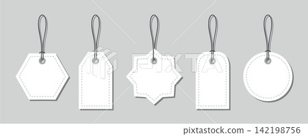 set of different blank paper tag labels isolated vector illustration set of different blank paper tag labels isolated vector illustration 142198756
