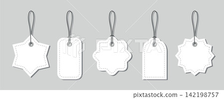 set of different blank paper tag labels isolated vector illustration set of different blank paper tag labels isolated vector illustration 142198757