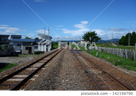 Akita Prefecture, distant view of Towada-Minami Station Akita Prefecture, distant view of Towada-Minami Station 142198790