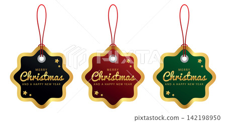 set of different christmas paper tag labels isolated vector illustration set of different christmas paper tag labels isolated vector illustration 142198950
