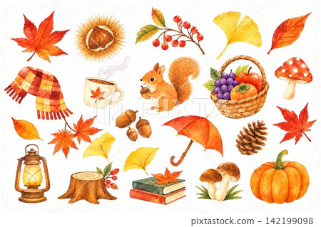 Autumn leaves frame set Autumn leaves frame set 142199098