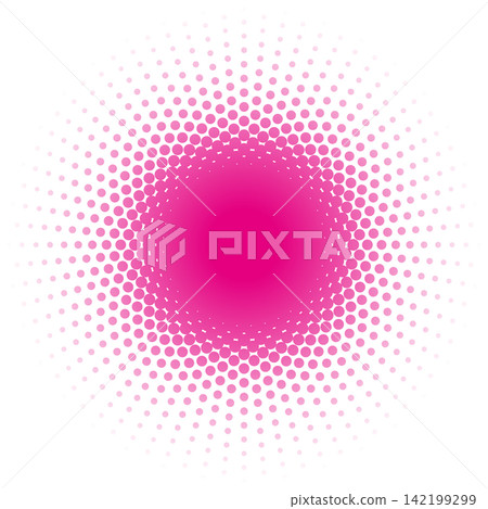 Pink dots that change in size from large to small. Pink dots that change in size from large to small. 142199299
