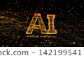 AI artificial intelligence technology network data computer information 3D illustration background back AI artificial intelligence technology network data computer information 3D illustration background back 142199541