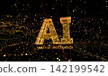 AI artificial intelligence technology network data computer information 3D illustration background back AI artificial intelligence technology network data computer information 3D illustration background back 142199542