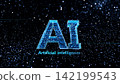 AI artificial intelligence technology network data computer information 3D illustration background back AI artificial intelligence technology network data computer information 3D illustration background back 142199543