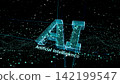AI artificial intelligence technology network data computer information 3D illustration background back AI artificial intelligence technology network data computer information 3D illustration background back 142199547