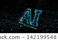 AI artificial intelligence technology network data computer information 3D illustration background back AI artificial intelligence technology network data computer information 3D illustration background back 142199548