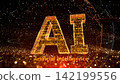 AI artificial intelligence technology network data computer information 3D illustration background back AI artificial intelligence technology network data computer information 3D illustration background back 142199556