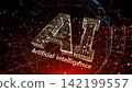 AI artificial intelligence technology network data computer information 3D illustration background back AI artificial intelligence technology network data computer information 3D illustration background back 142199557