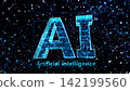 AI artificial intelligence technology network data computer information 3D illustration background back AI artificial intelligence technology network data computer information 3D illustration background back 142199560