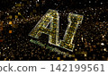 AI artificial intelligence technology network data computer information 3D illustration background back AI artificial intelligence technology network data computer information 3D illustration background back 142199561