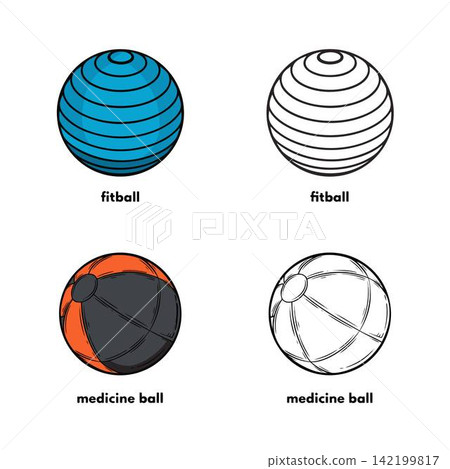 The image shows four icons of sports balls, one of which is a volleyball and the other is a basketball The image shows four icons of sports balls, one of which is a volleyball and the other is a basketball 142199817