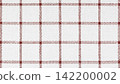White cotton fabric texture with thin Brown checkered pattern 142200002