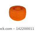 Orange Fluffy Yarn Ball on White Background 142200011
