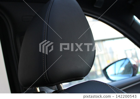 Active Headrest Design With Integrated Passive Safety Elements In A Premium Car Closeup View Active Headrest Design With Integrated Passive Safety Elements In A Premium Car Closeup View 142200543