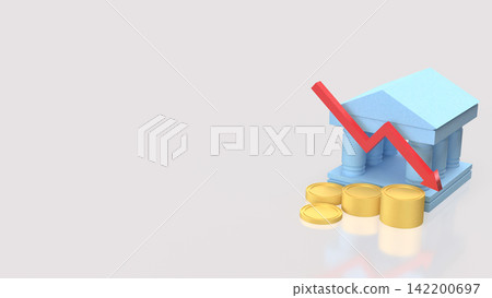 Global Banking Crisis and Financial Market Decline 3d render. Global Banking Crisis and Financial Market Decline 3d render. 142200697