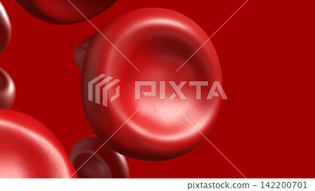 Microscopic Red Blood Cells in Human Circulation 3d render. Microscopic Red Blood Cells in Human Circulation 3d render. 142200701