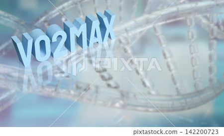 VO2 Max Fitness Measurement with Smartwatch Technology 3d render. VO2 Max Fitness Measurement with Smartwatch Technology 3d render. 142200723